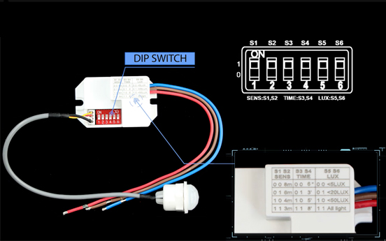 Apa sampeyan ngerti apa DIP Switch ing sensor gerak?