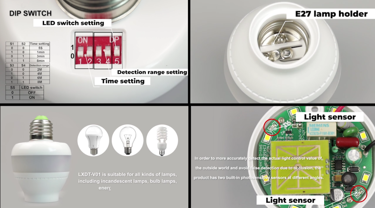 Wadah lampu induksi gelombang mikro sing cerdas, desain inovatif ndadékaké masa depan cahya