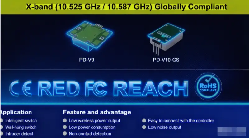 PDLUX Ngumumake Sensor Gerak Microwave X-Band CE/FCC/RoHS-Certified: 10.525/10.587 GHz kanggo Kepatuhan Global